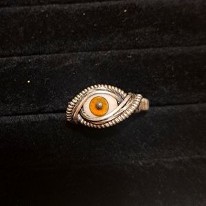 Silver Evil eye ring